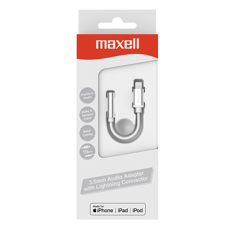 Lightning to female 3.5mm Audio adapter cable (white)