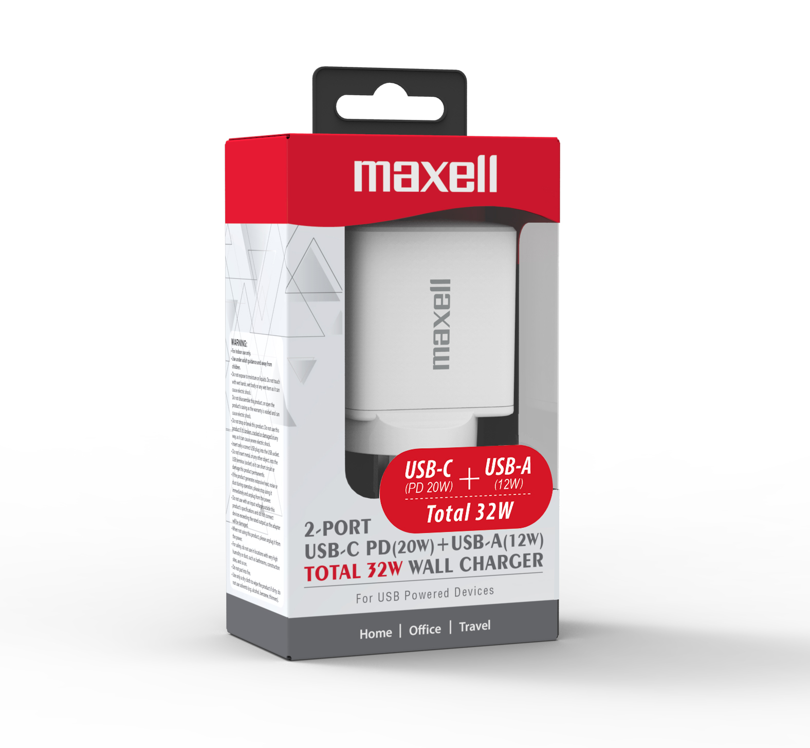 USB C Type C PD wall Charger Plug 32W 2 Port Fast White - Image 2